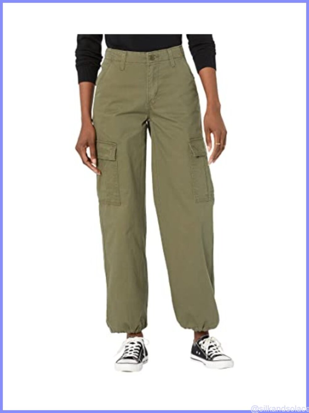 Womens 94 Baggy Cargo Jeans Mid Rise Zip Closure Denim Pants